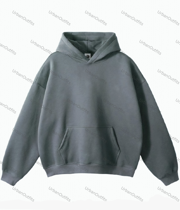 'Dark Gray ' Oversized Plain Hoodie