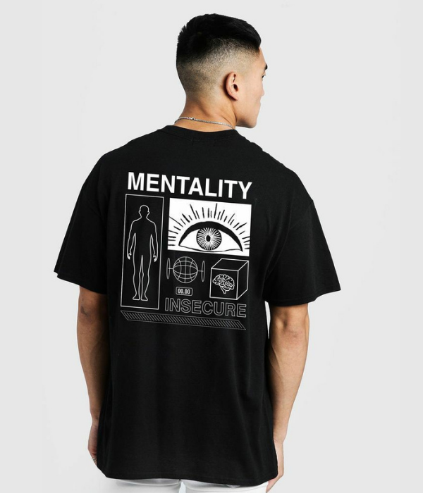 My Store Oversized T-shirt Black / S ' Mentality ' Oversized T-Shirt