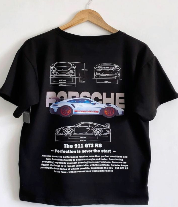 My Store Oversized T-shirt Black / S Porsche Oversized T-Shirt