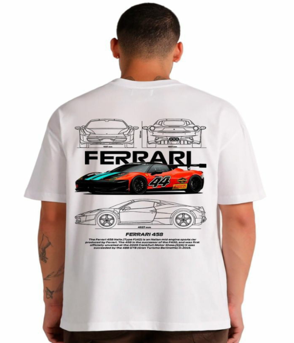 My Store Oversized T-shirt White / S Ferrari Oversized T-Shirts
