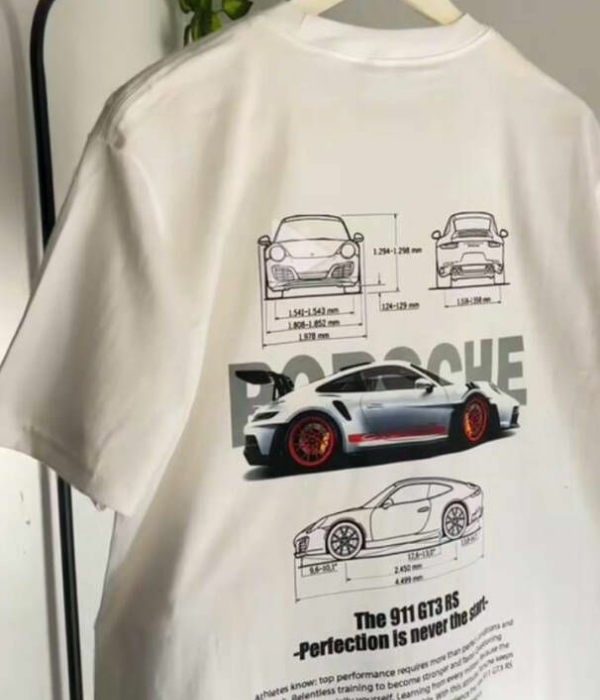 My Store Oversized T-shirt White / S T-Shirt Porsche Oversized [ UNISEX ]