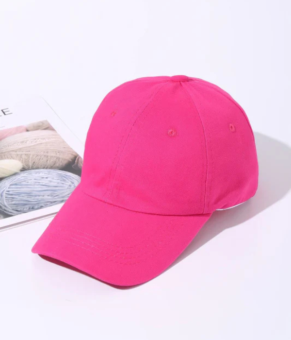 UrbanOutfits Basic cap Fuchsia Basic Cap [ Unisex ]- Black