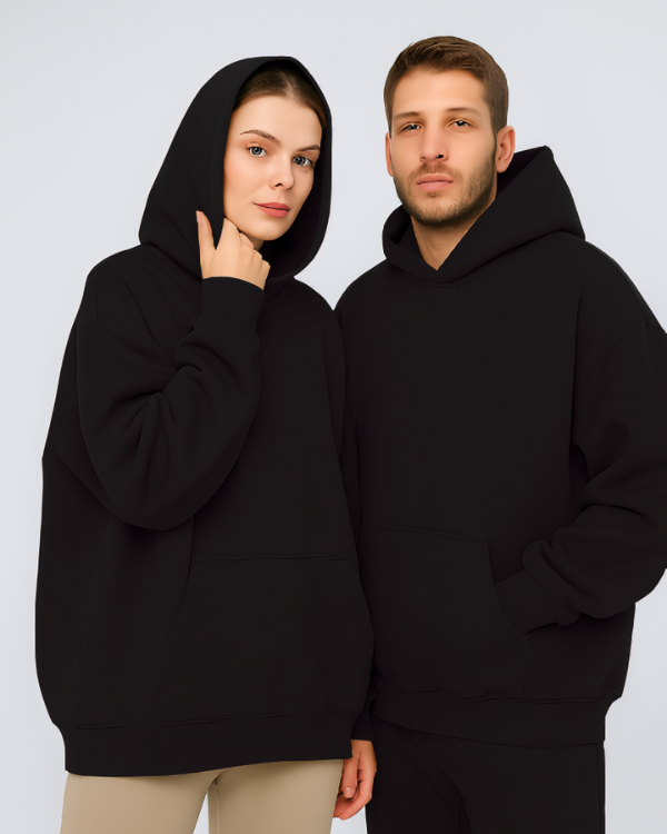 UrbanOutfits Basic Oversized Hoodie Basic Oversized Hoodie - BLACK