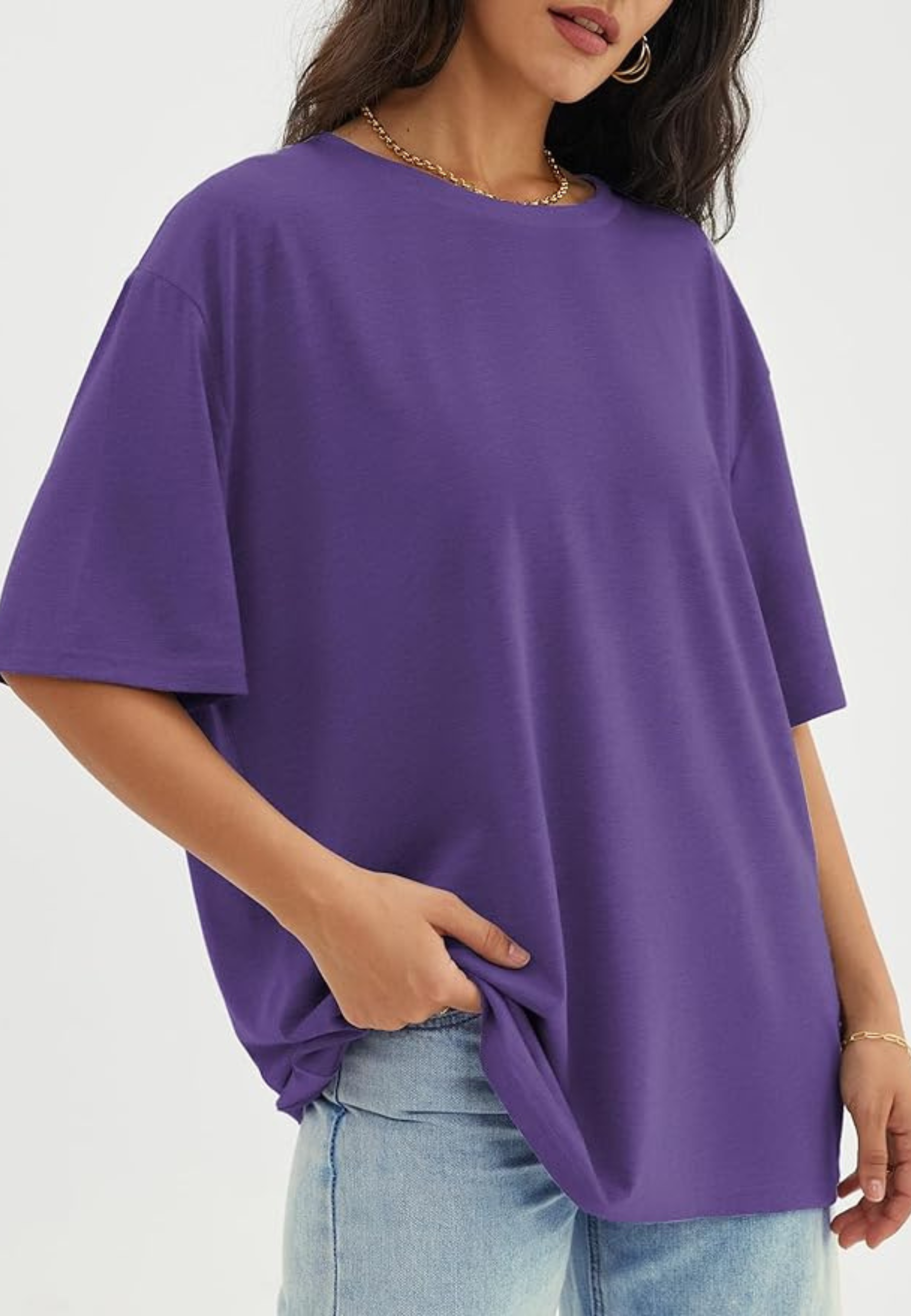 UrbanOutfits Basic T-shirt Basic T-shirt [ Unisex ] - Dark purple