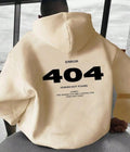 UrbanOutfits Men Hoodie Beige / Cotton-Fleece / S '404' Oversized Hoodie