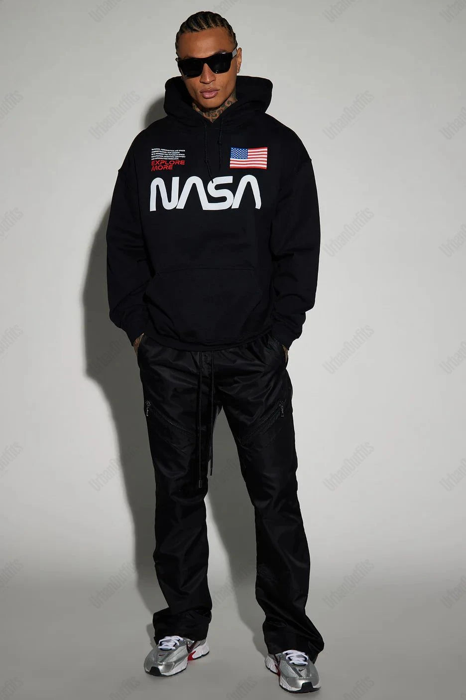 UrbanOutfits Men Hoodie NASA Oversized Hoodie