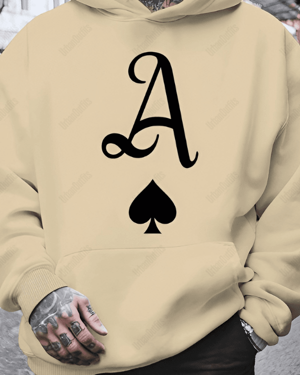 UrbanOutfits Men Oversized Hoodie Beige / Cotton-Fleece / S A - Men Oversized Hoodie