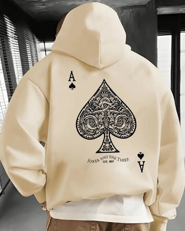 UrbanOutfits Men Oversized Hoodie Beige / Cotton-Fleece / S ♠︎ - Men Oversized Hoodie