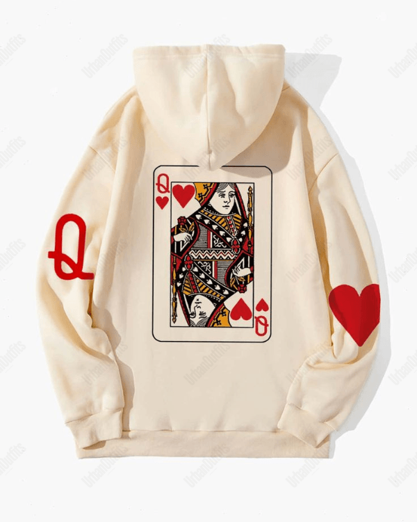 UrbanOutfits Men Oversized Hoodie Beige / Cotton-Fleece / S Q card - Men Oversized Hoodie