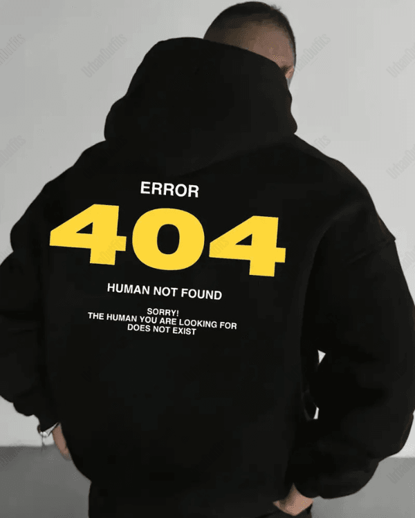 UrbanOutfits Men Oversized Hoodie Black / Cotton-Fleece / S 404 - Men Oversized Hoodie [ Unisex ]