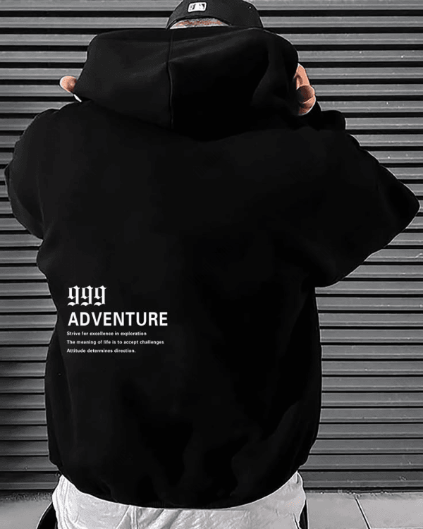 UrbanOutfits Men Oversized Hoodie Black / Cotton-Fleece / S 999 Adventure - Men Oversized Hoodie [ Unisex ]