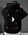UrbanOutfits Men Oversized Hoodie Black / Cotton-Fleece / S ACE - Men Oversized Hoodie [ Unisex ]