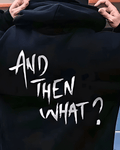 UrbanOutfits Men Oversized Hoodie Black / Cotton-Fleece / S AND THEN WHAT ? - Men Oversized Hoodie [ Unisex ]