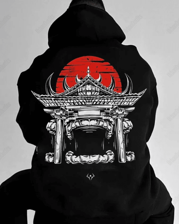 UrbanOutfits Men Oversized Hoodie Black / Cotton-Fleece / S Anime - Men Oversized Hoodie [ Unisex ]