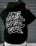 UrbanOutfits Men Oversized Hoodie Black / Cotton-Fleece / S Anti Club - Men Oversized Hoodie [ Unisex ]