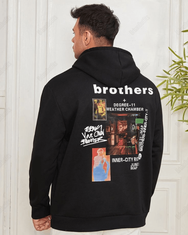 UrbanOutfits Men Oversized Hoodie Black / Cotton-Fleece / S B - Men Oversized Hoodie [ Unisex ]