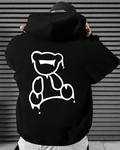 UrbanOutfits Men Oversized Hoodie Black / Cotton-Fleece / S Bear - Men Oversized Hoodie [ Unisex ]