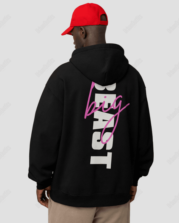 UrbanOutfits Men Oversized Hoodie Black / Cotton-Fleece / S Big Beast - Men Oversized Hoodie [ Unisex ]