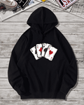 UrbanOutfits Men Oversized Hoodie Black / Cotton-Fleece / S Cards - Men Oversized Hoodie [ Unisex ]