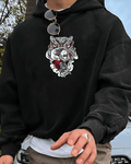 UrbanOutfits Men Oversized Hoodie Black / Cotton-Fleece / S Cobra- Men Oversized Hoodie [ Unisex ]