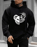 UrbanOutfits Men Oversized Hoodie Black / Cotton-Fleece / S Crazy - Men Oversized Hoodie