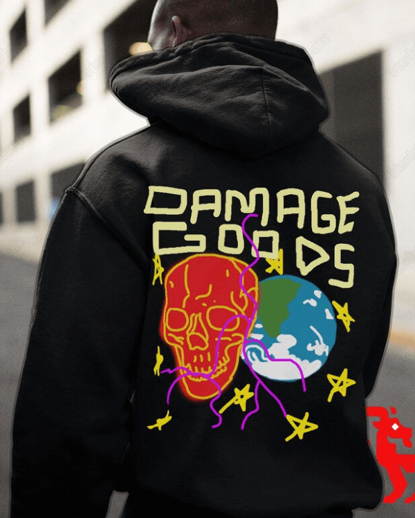 UrbanOutfits Men Oversized Hoodie Black / Cotton-Fleece / S Damage Goods - Men Oversized Hoodie [ Unisex ]