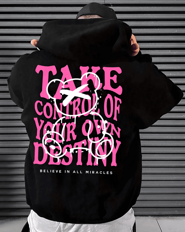 UrbanOutfits Men Oversized Hoodie Black / Cotton-Fleece / S Destiny - Men Oversized Hoodie [ Unisex ]