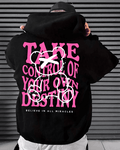 UrbanOutfits Men Oversized Hoodie Black / Cotton-Fleece / S Destiny - Men Oversized Hoodie [ Unisex ]