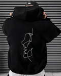 UrbanOutfits Men Oversized Hoodie Black / Cotton-Fleece / S Double Face - Men Oversized Hoodie [ Unisex ]