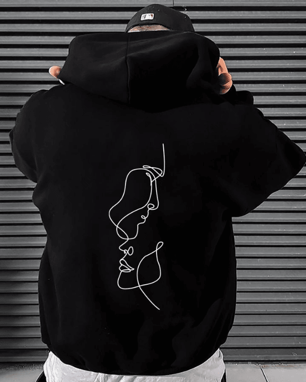 UrbanOutfits Men Oversized Hoodie Black / Cotton-Fleece / S Double Face - Men Oversized Hoodie [ Unisex ]