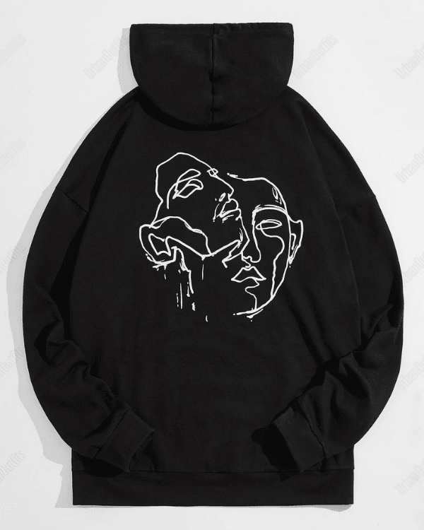 UrbanOutfits Men Oversized Hoodie Black / Cotton-Fleece / S DoubleFace - Men Oversized Hoodie [ Unisex ]
