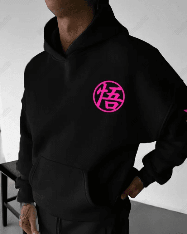 UrbanOutfits Men Oversized Hoodie Black / Cotton-Fleece / S Dragon Ball Z Goku - Men Oversized Hoodie [ Unisex ]