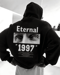 UrbanOutfits Men Oversized Hoodie Black / Cotton-Fleece / S Eternal - Men Oversized Hoodie [ Unisex ]
