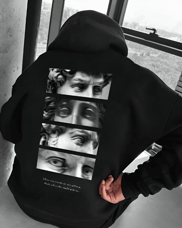 UrbanOutfits Men Oversized Hoodie Black / Cotton-Fleece / S Faces - Men Oversized Hoodie [ Unisex ]