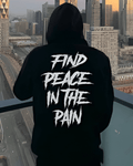 UrbanOutfits Men Oversized Hoodie Black / Cotton-Fleece / S Find Peace in the Pain - Men Oversized Hoodie [ Unisex ]