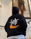 UrbanOutfits Men Oversized Hoodie Black / Cotton-Fleece / S FIRE - Men Oversized Hoodie [ Unisex ]