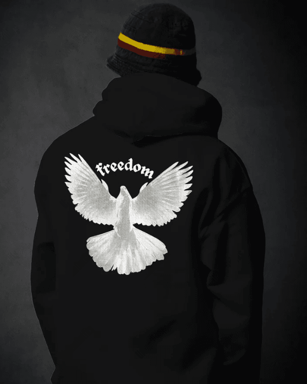 UrbanOutfits Men Oversized Hoodie Black / Cotton-Fleece / S FREEDOM - Men Oversized Hoodie [ Unisex ]