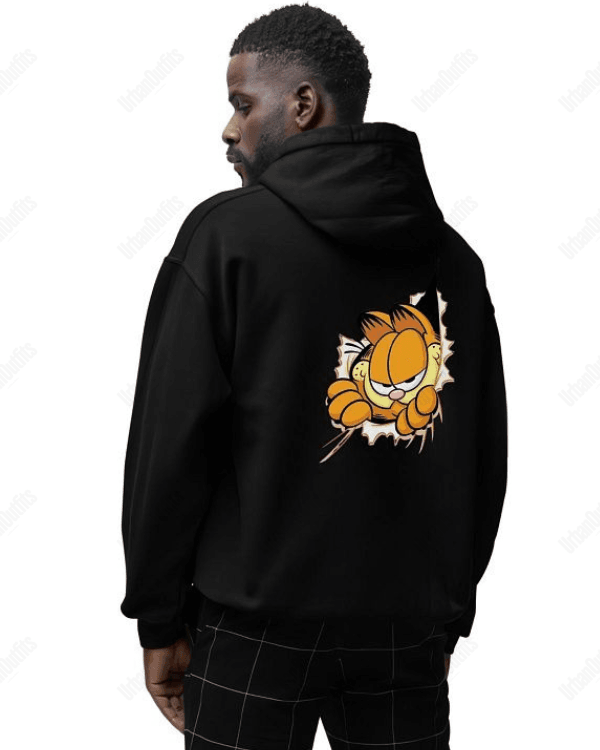 UrbanOutfits Men Oversized Hoodie Black / Cotton-Fleece / S Garfield - Men Oversized Hoodie [ Unisex ]