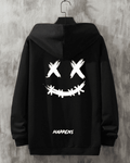 UrbanOutfits Men Oversized Hoodie Black / Cotton-Fleece / S Happens - Men Oversized Hoodie [ Unisex ]
