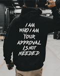 UrbanOutfits Men Oversized Hoodie Black / Cotton-Fleece / S I'am Who I'am- Men Oversized Hoodie [ Unisex ]