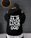 UrbanOutfits Men Oversized Hoodie Black / Cotton-Fleece / S It's always God - Men Oversized Hoodie [ Unisex ]