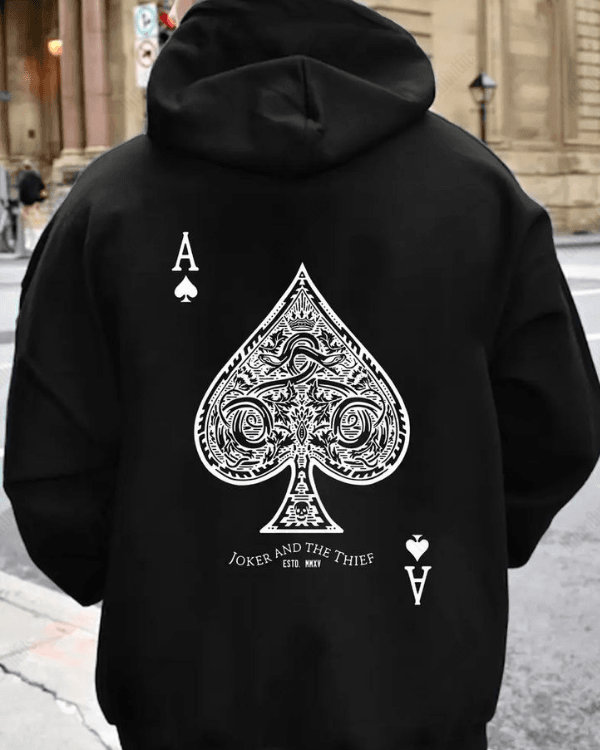 UrbanOutfits Men Oversized Hoodie Black / Cotton-Fleece / S Joker - Men Oversized Hoodie [ Unisex ]
