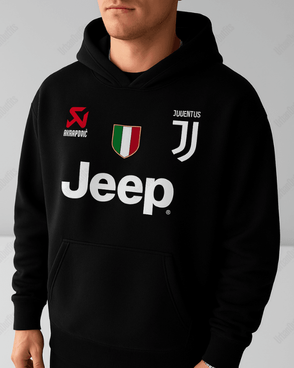 UrbanOutfits Men Oversized Hoodie Black / Cotton-Fleece / S Juventus - Men Oversized Hoodie [ Unisex ]