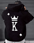 UrbanOutfits Men Oversized Hoodie Black / Cotton-Fleece / S K- Men Oversized Hoodie [ Unisex ]