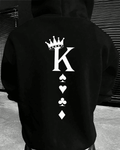 UrbanOutfits Men Oversized Hoodie Black / Cotton-Fleece / S King - Men Oversized Hoodie