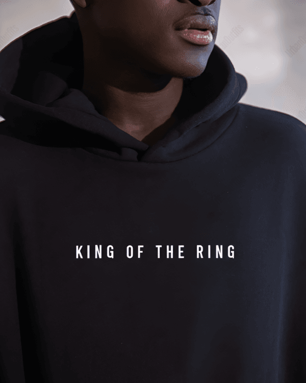 UrbanOutfits Men Oversized Hoodie Black / Cotton-Fleece / S KING OF THE RING - Men Oversized Hoodie [ Unisex ]