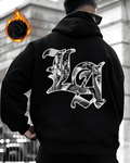 UrbanOutfits Men Oversized Hoodie Black / Cotton-Fleece / S LA  - Men Oversized Hoodie [ Unisex ]