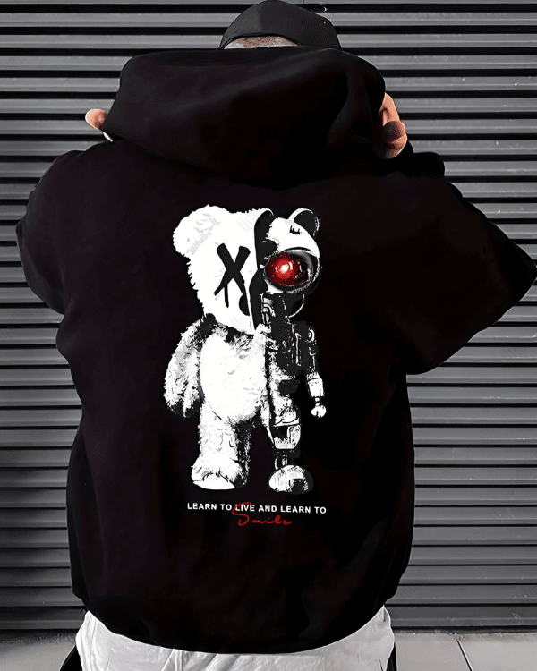 UrbanOutfits Men Oversized Hoodie Black / Cotton-Fleece / S Learn To Live - Men Oversized Hoodie [ Unisex ]