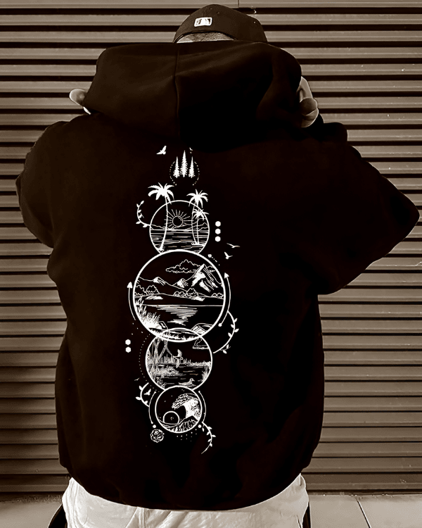 Maps - Men Oversized Hoodie [ Unisex ]