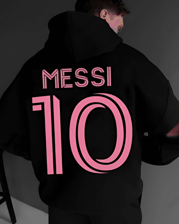 UrbanOutfits Men Oversized Hoodie Black / Cotton-Fleece / S MESSI 10 - Men Oversized Hoodie [ Unisex ]